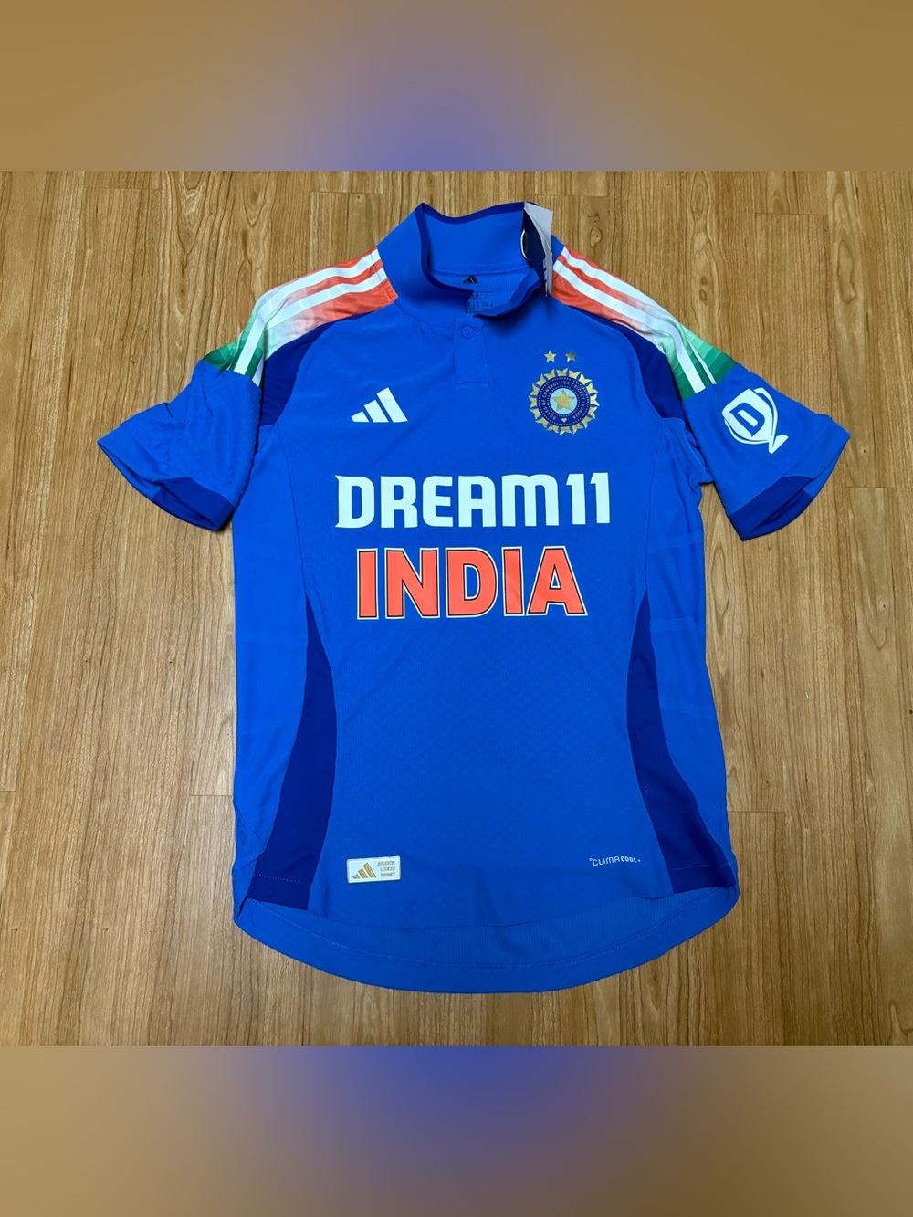NWT Adidas Men's Small India National Cricket Team Official Jersey Slim FIT